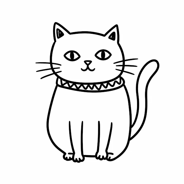 Minimalist Cat Drawing