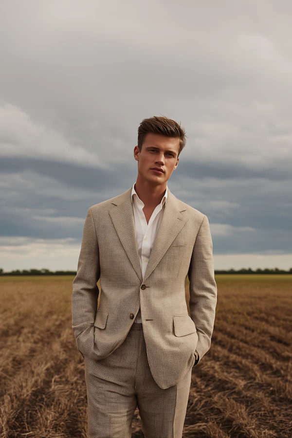 Man in Field Portrait