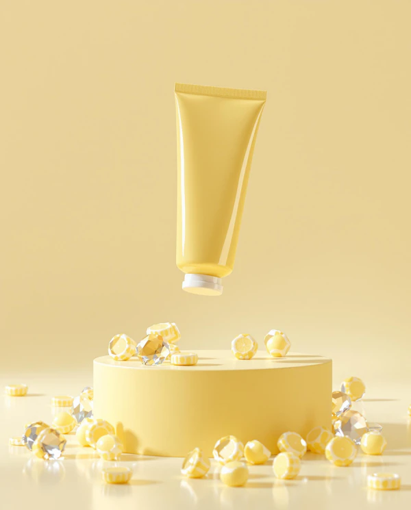 Yellow Tube with Pedestal