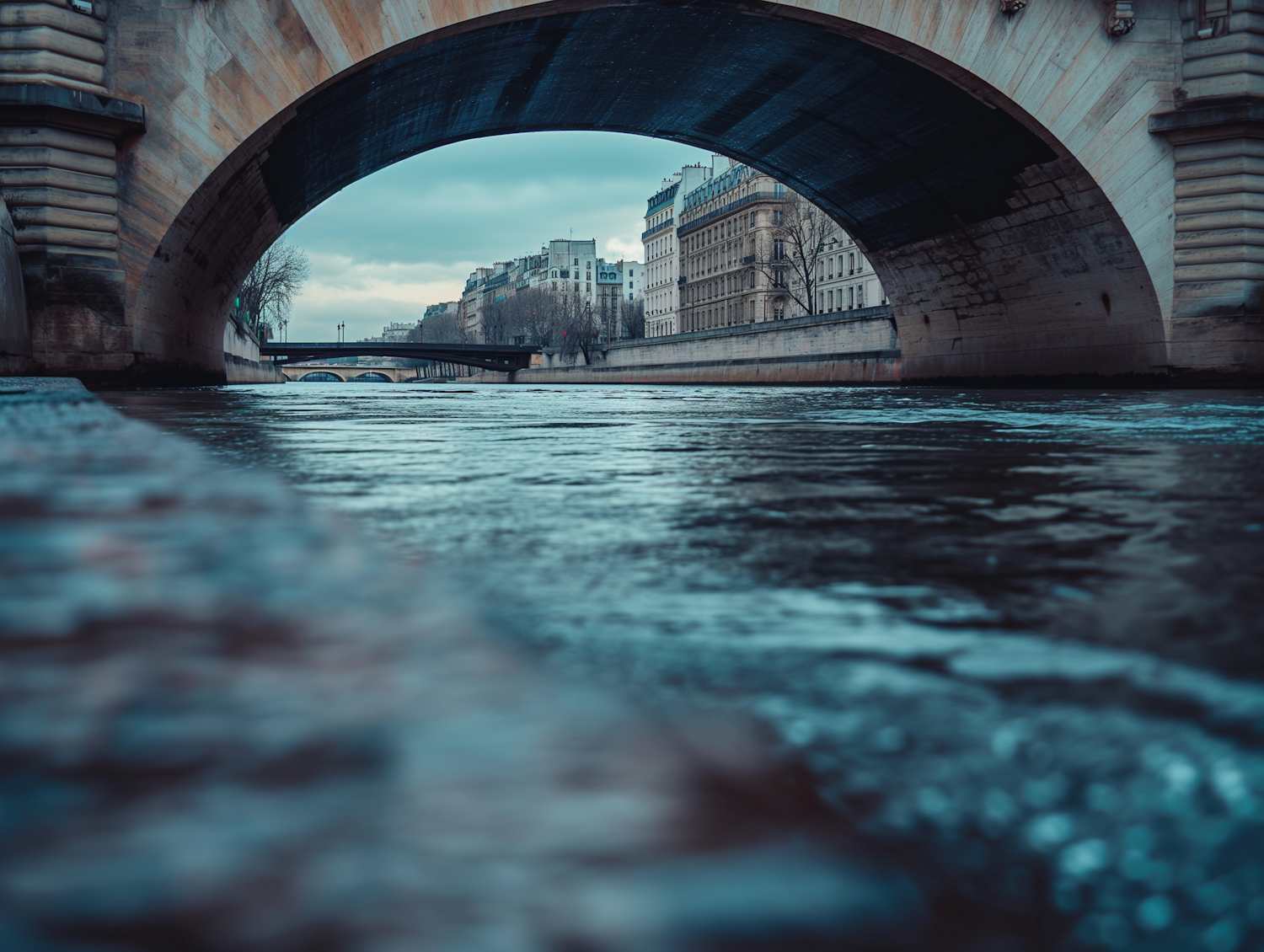 Historic Stone Bridge Over River