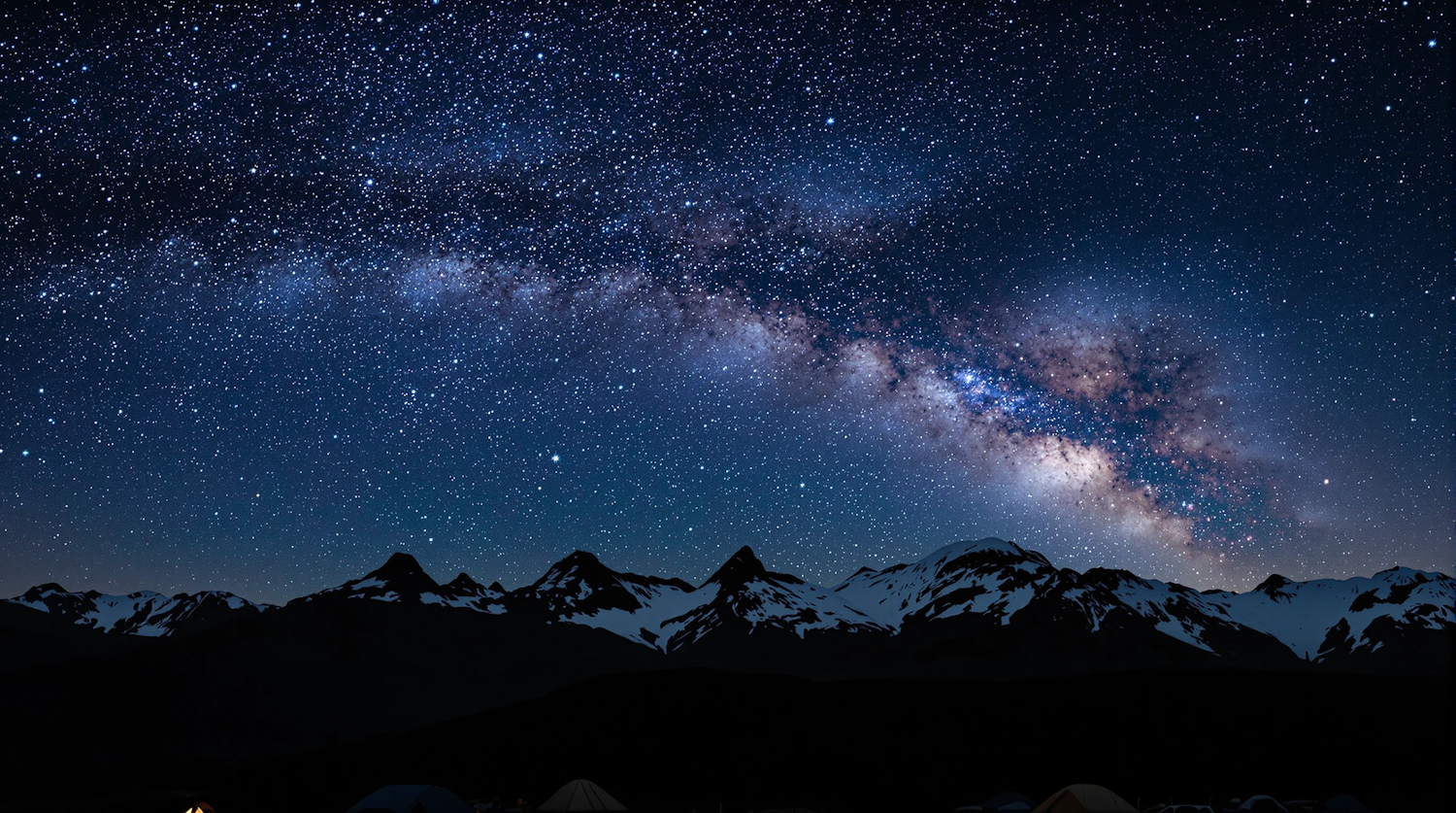 Starry Night Over Mountains