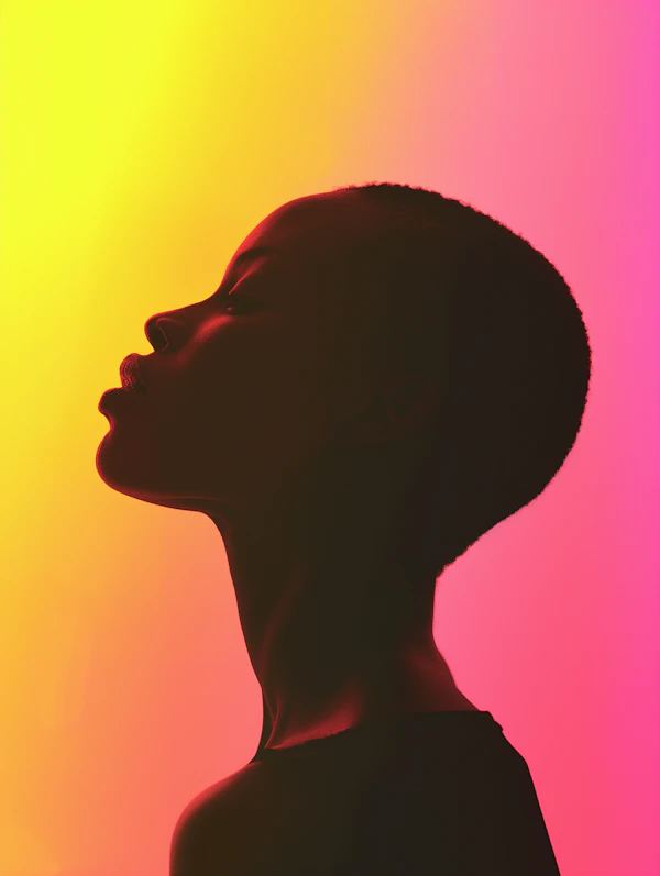 Serene Silhouette with Gradient