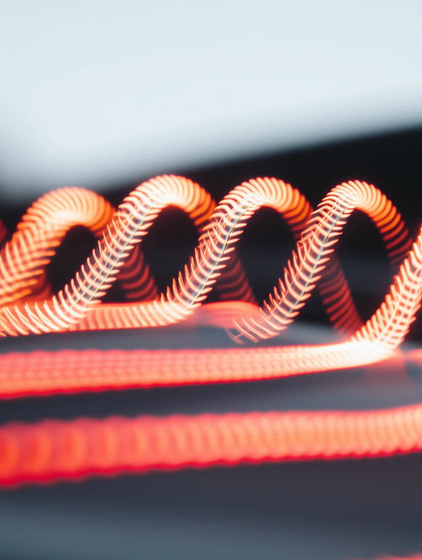 Glowing Red Light Trails