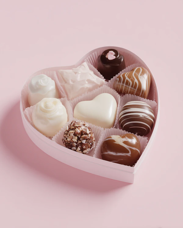 Heart-Shaped Chocolate Box