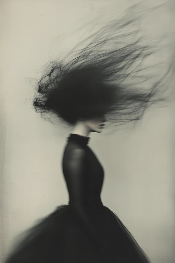 Ethereal Woman in Motion