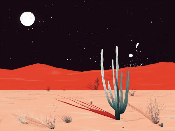 Serene Desert Night Scene