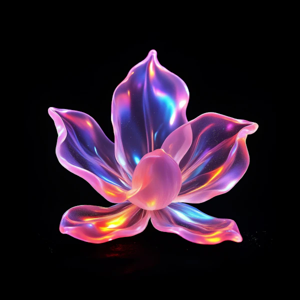 Glowing Flower Art