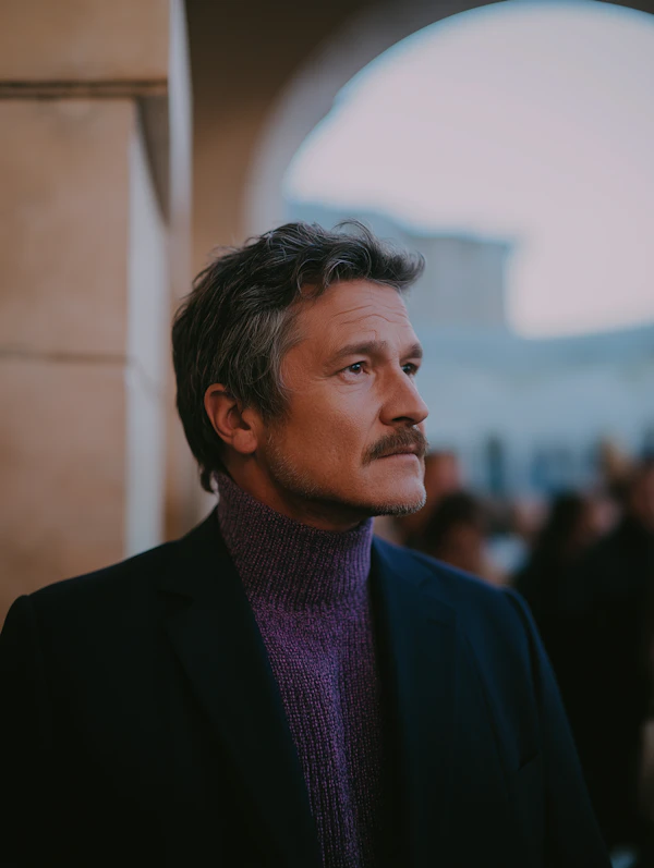 Pensive Man in Suit