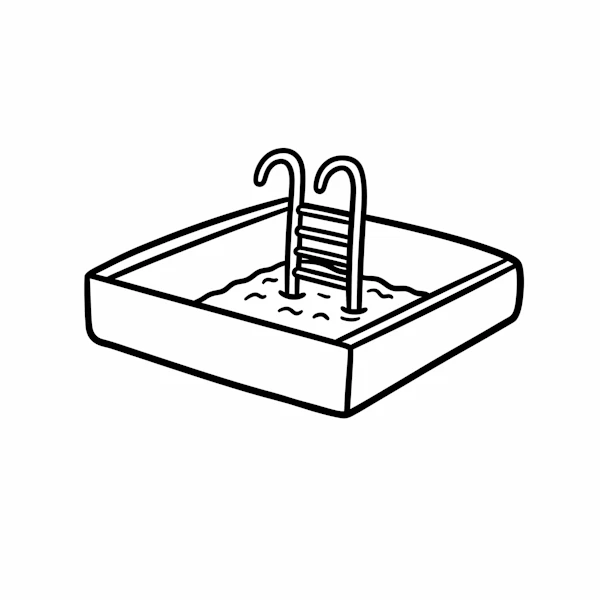 Minimalist Pool Drawing