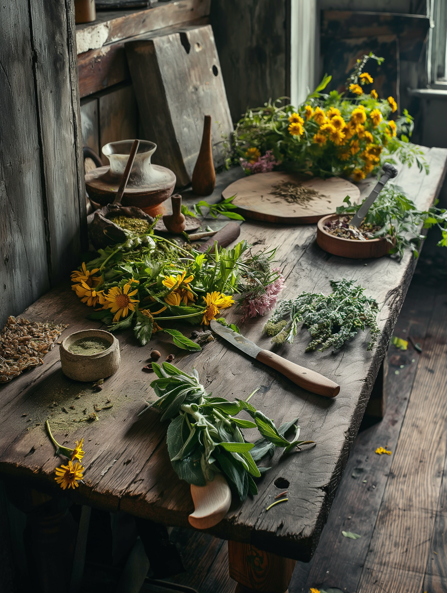 Traditional Apothecary Herb Arrangement