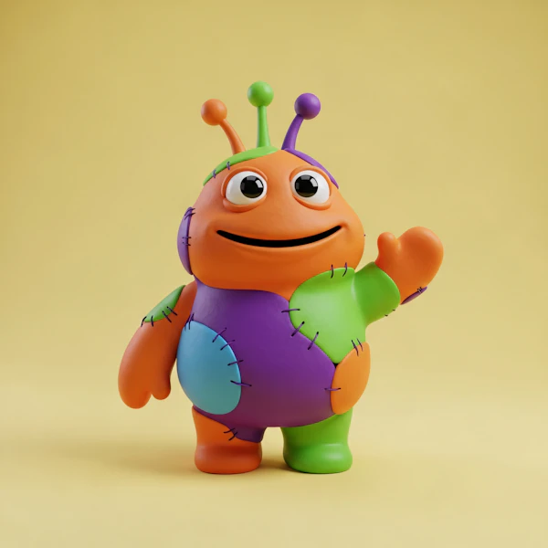 Patchwork Cartoon Character