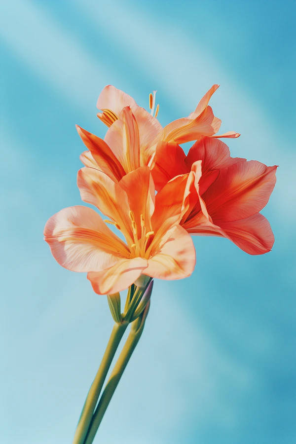 Orange Lilies Close-Up