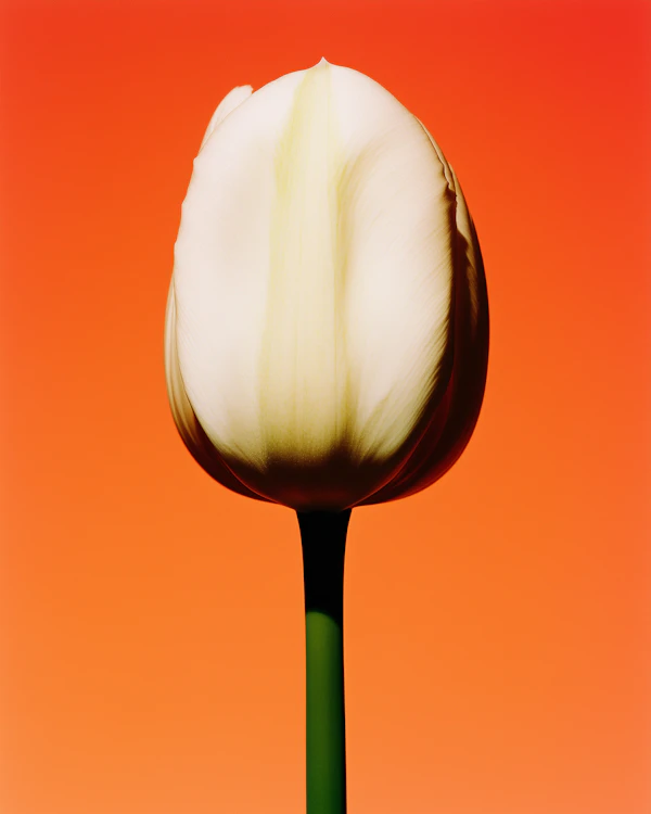 White Tulip Close-Up