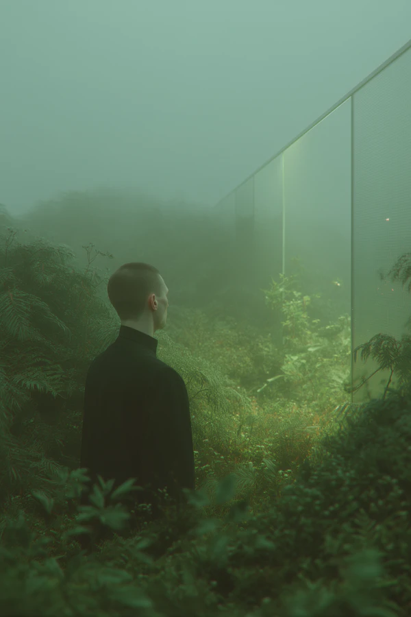 Solitary Figure in Mist