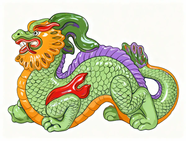 Vibrant Dragon Art