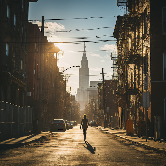 Golden Hour Urban Solitude