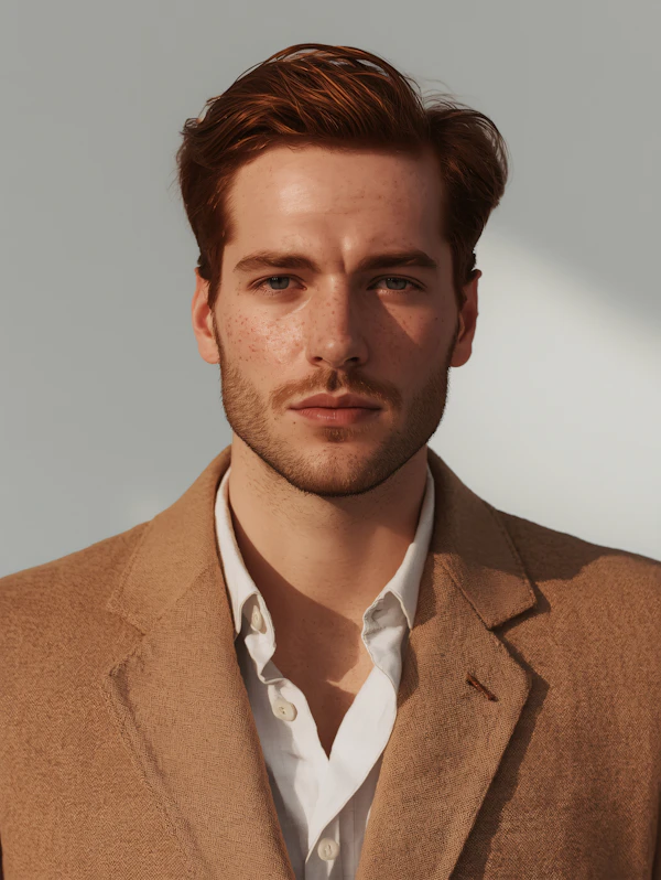 Man in Beige Blazer