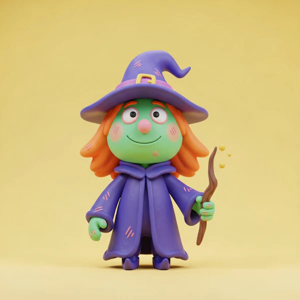 Whimsical Witch Portrait