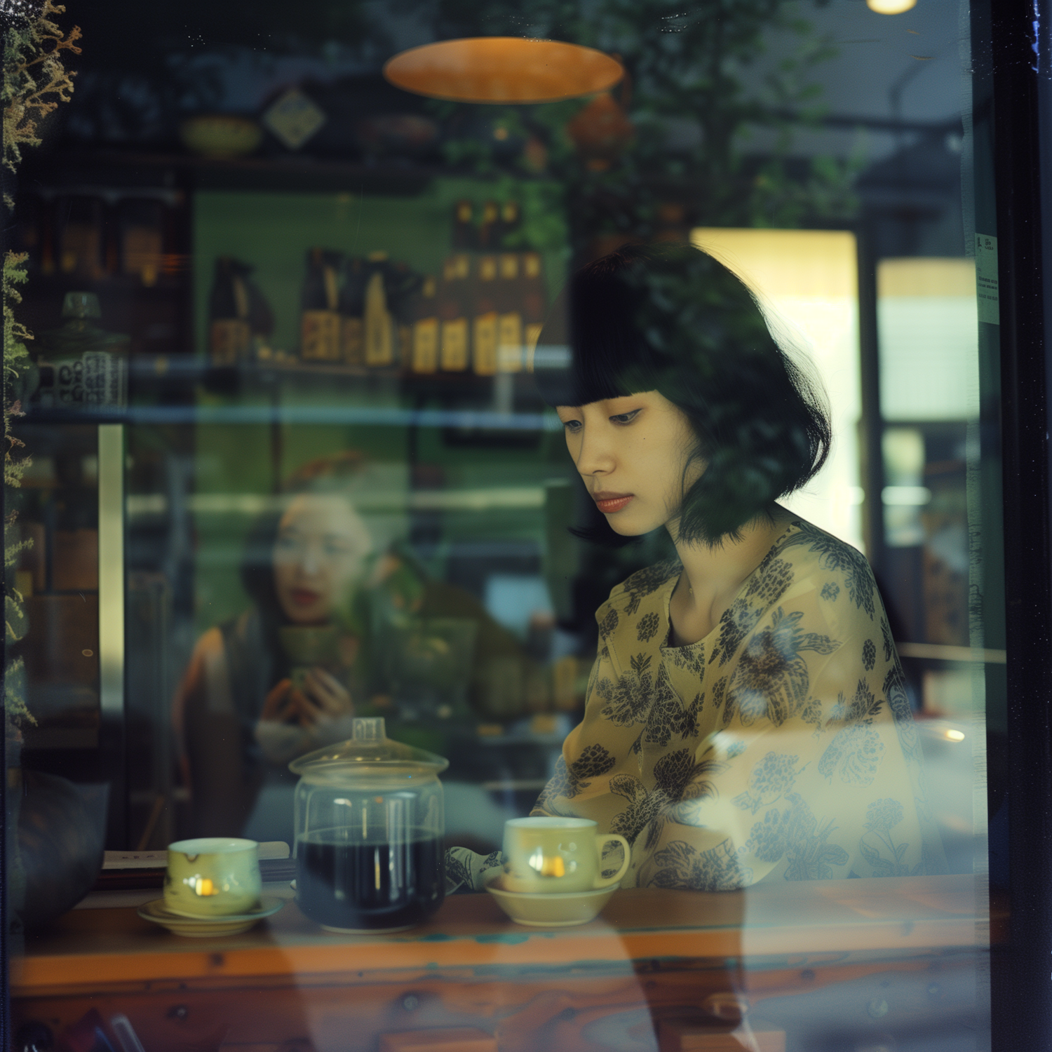 Contemplative Woman with Tea