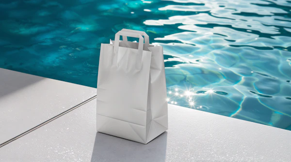 Paper Bag by the Pool