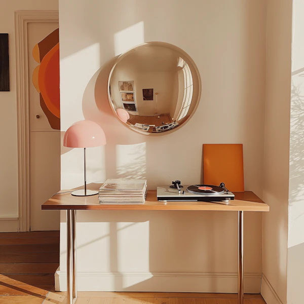 Cozy Stylish Interior with Turntable