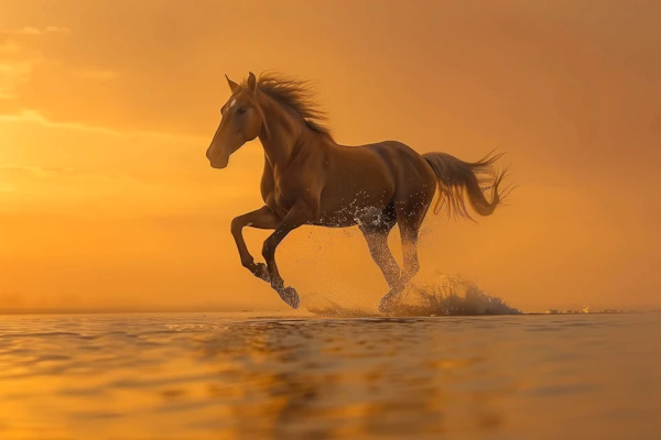 Galloping Horse Sunset