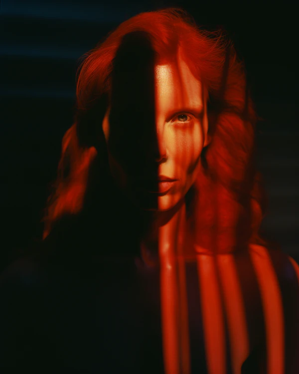 Red Illumination - Woman's Portrait