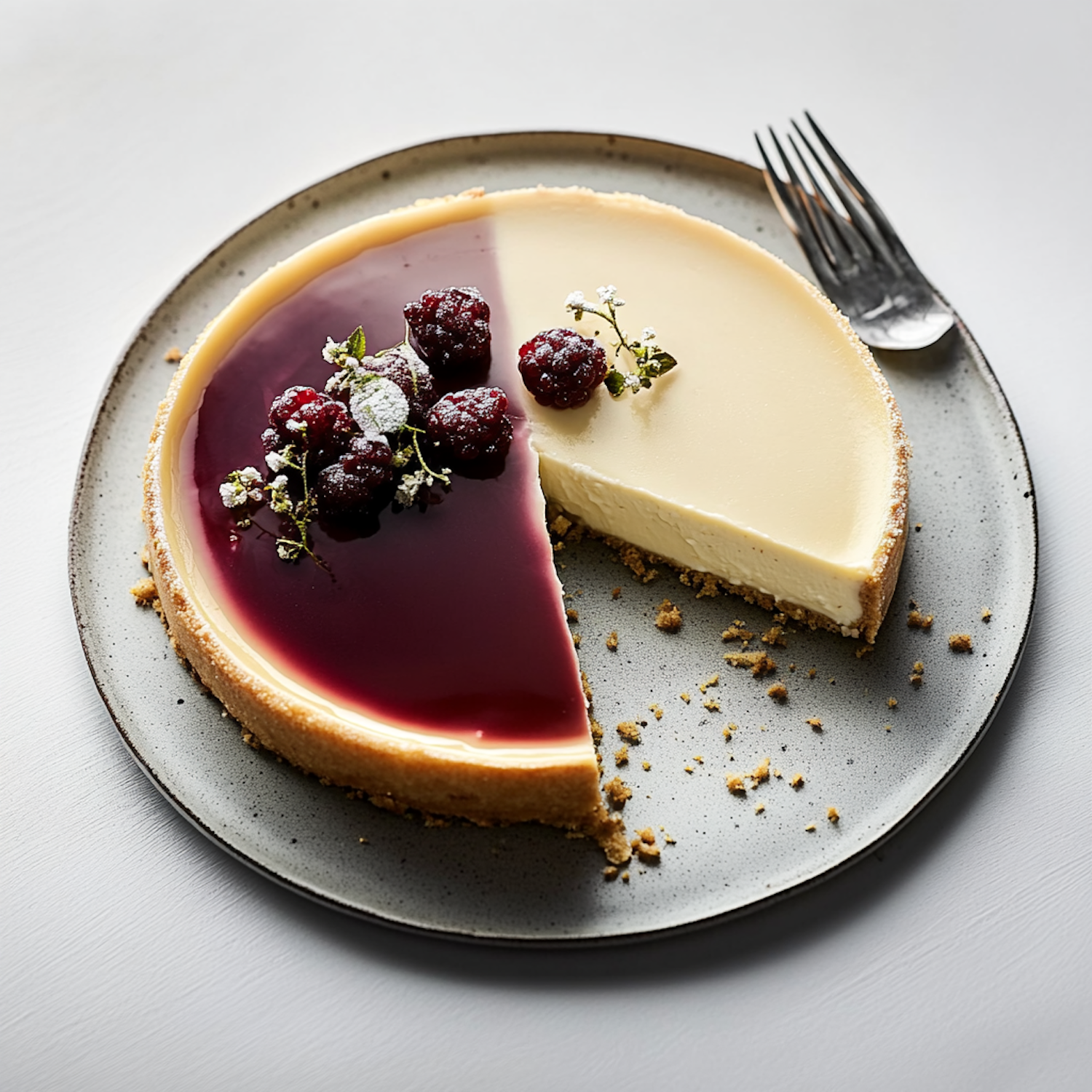 Elegant Cheesecake Presentation