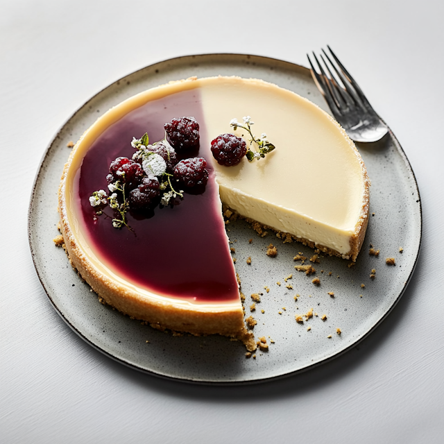 Elegant Cheesecake Presentation