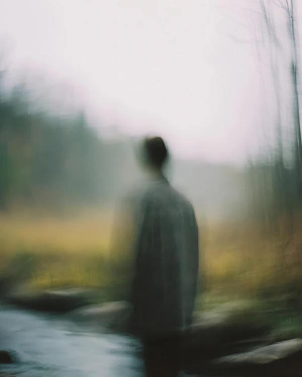 Blurred Forest Figure