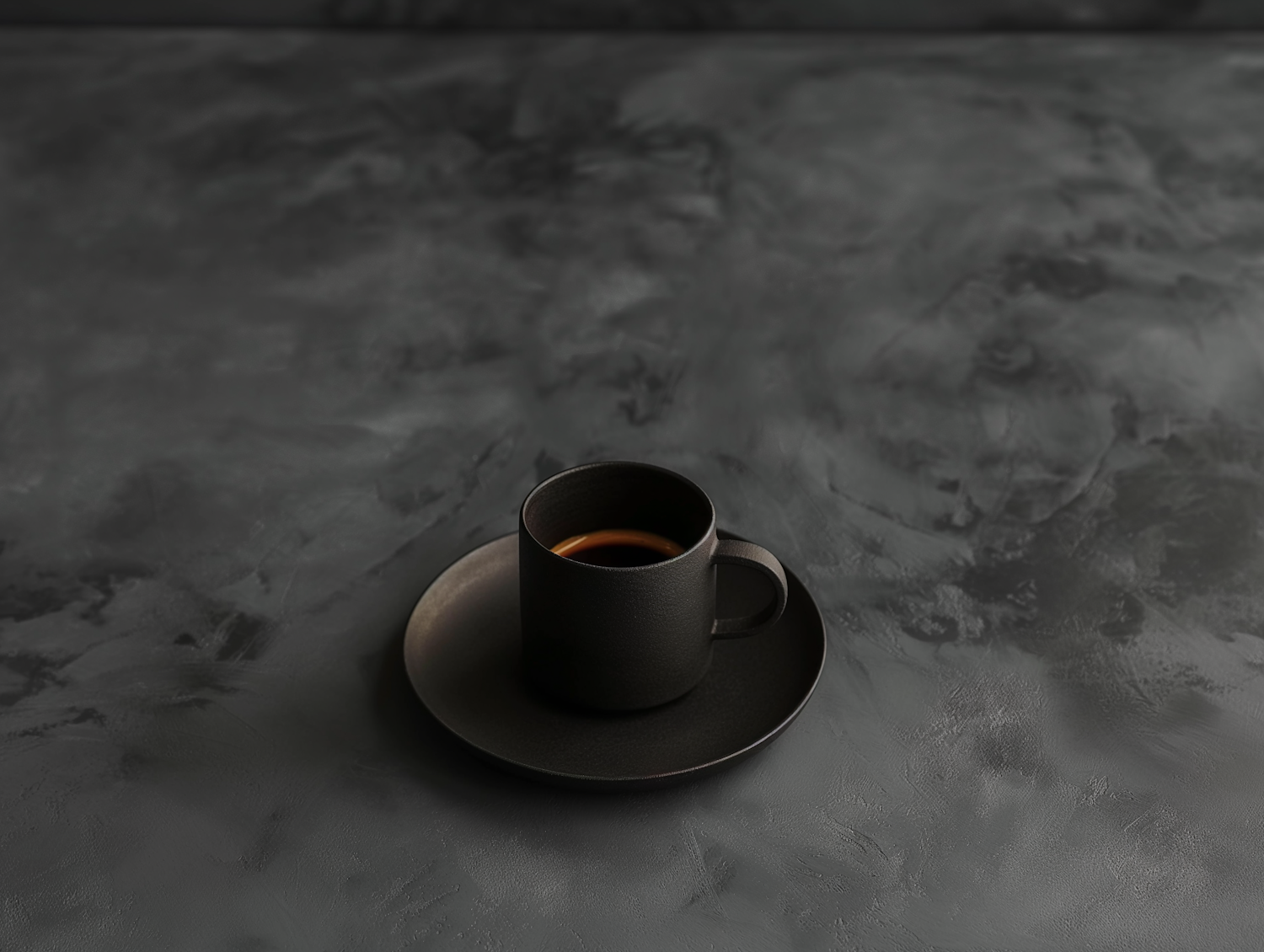 Elegant Black Coffee Cup