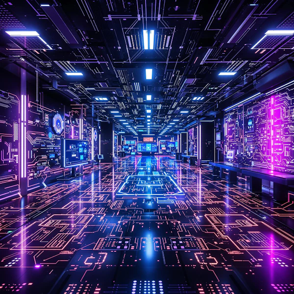 Futuristic Neon Room