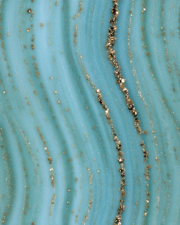 Turquoise and Gold Agate