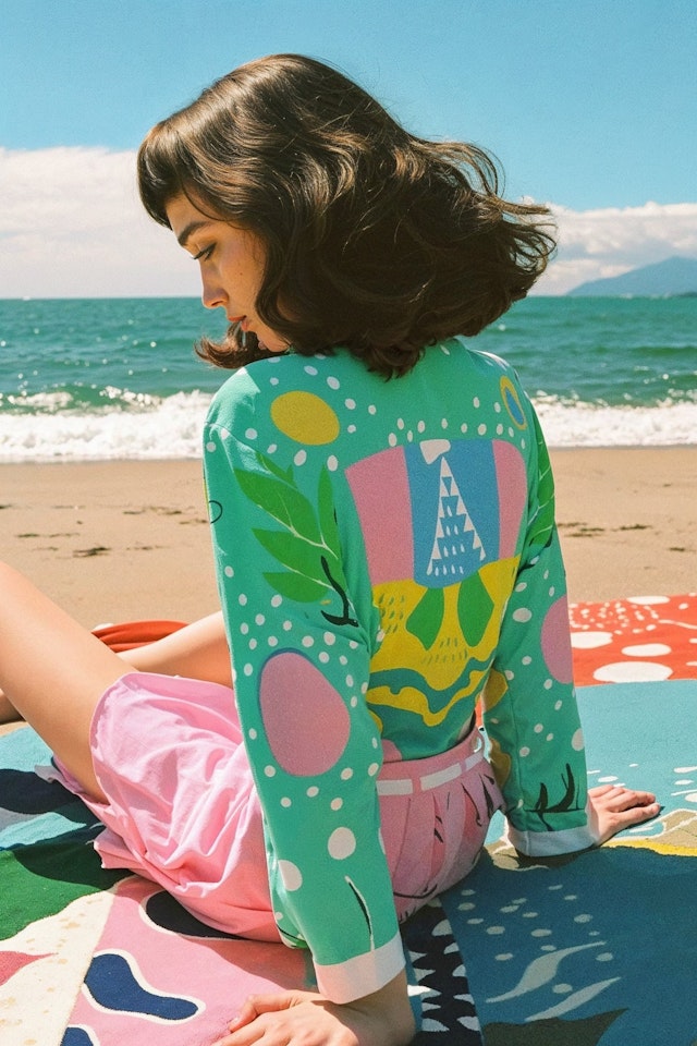 Contemplative Woman at the Beach