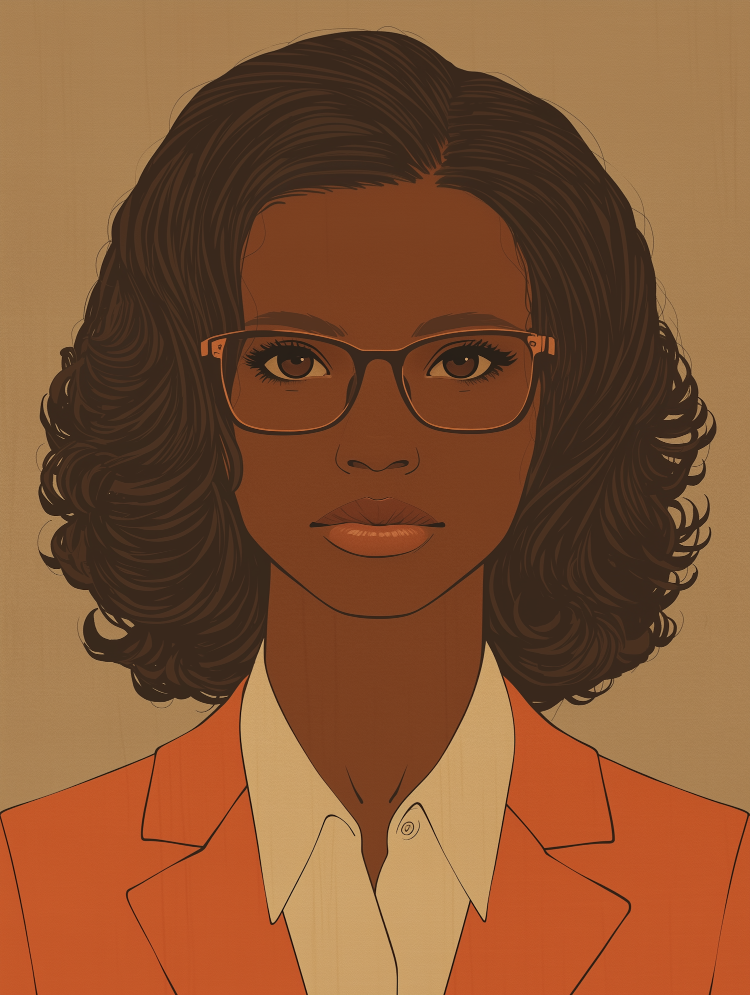 Stylized Illustration of a Confident Woman