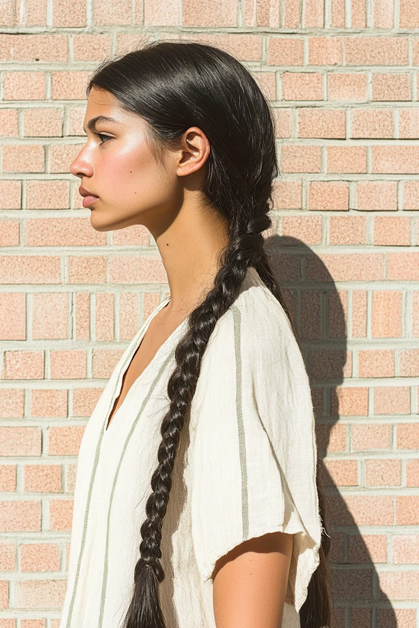 Woman with Sleek Braid