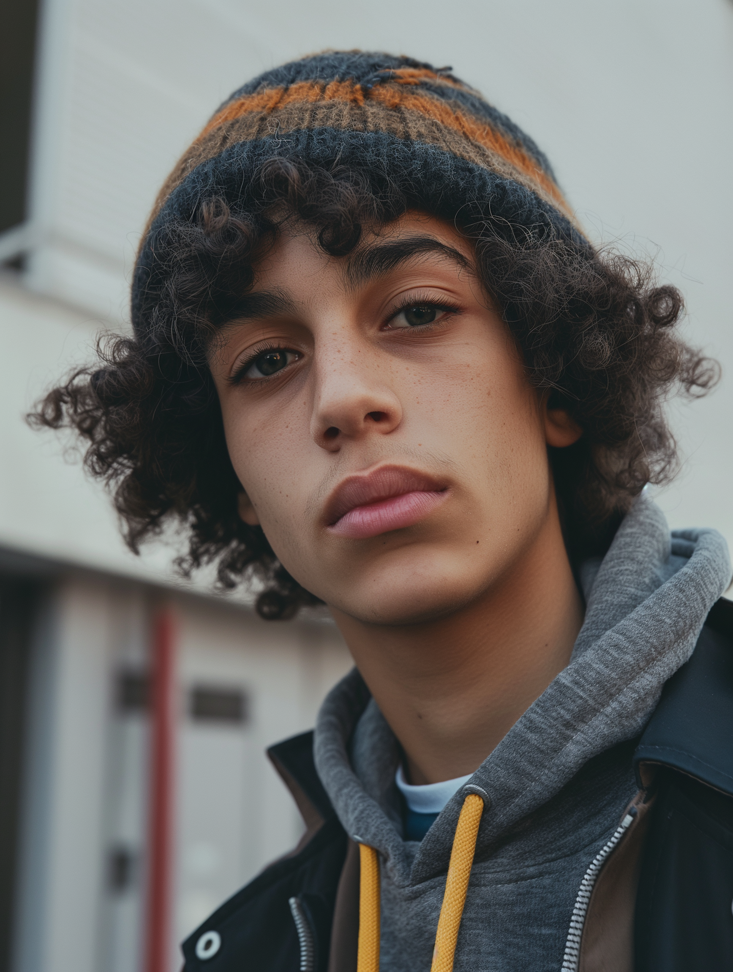 Thoughtful Young Person in Casual Attire