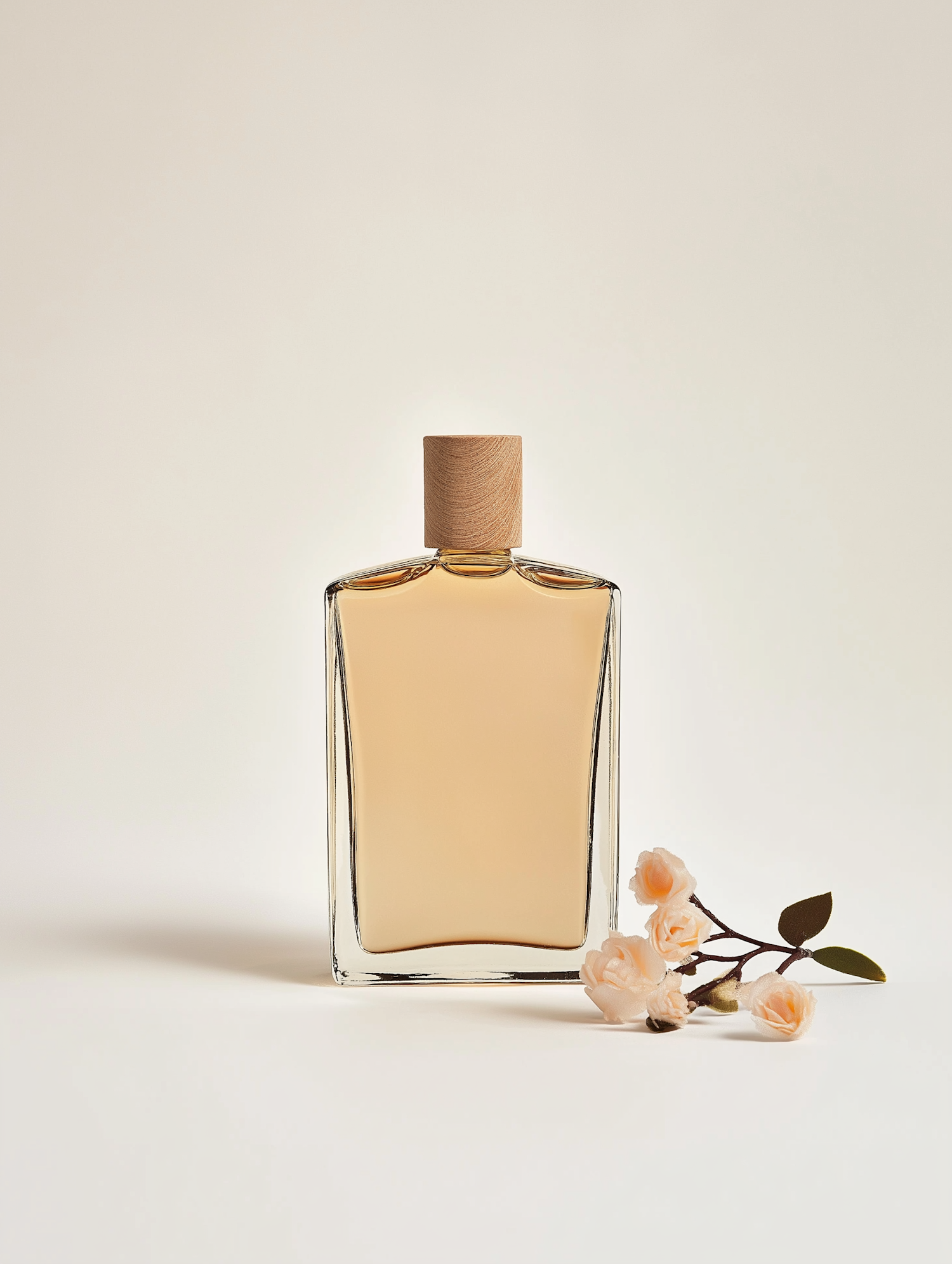 Elegant Perfume Bottle with Flowers