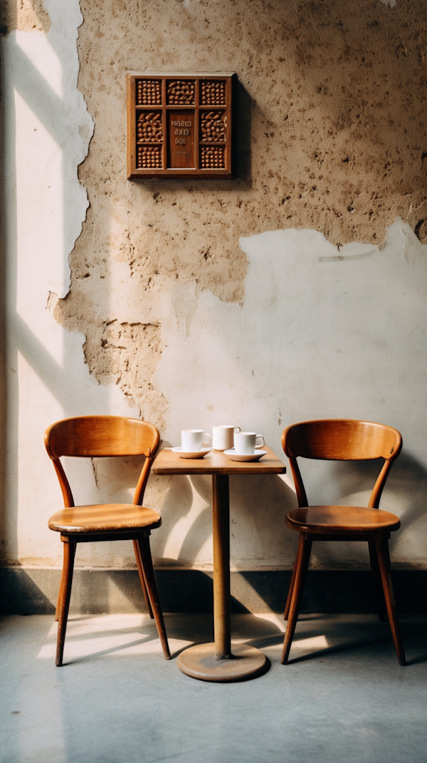 Vintage Serenity: A Rustic Coffee Break