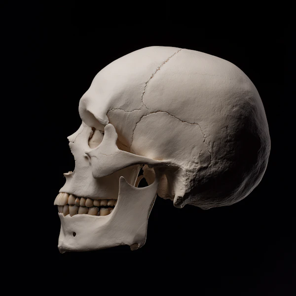 Detailed Skull Side View