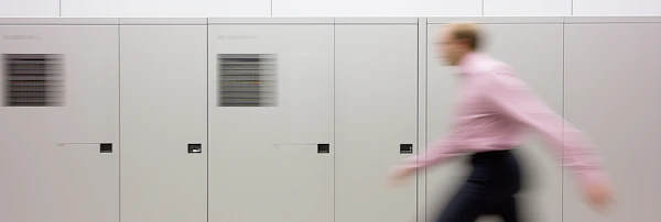 Man in Data Center