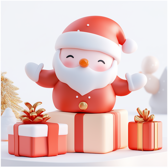 Festive Santa Claus with Gifts