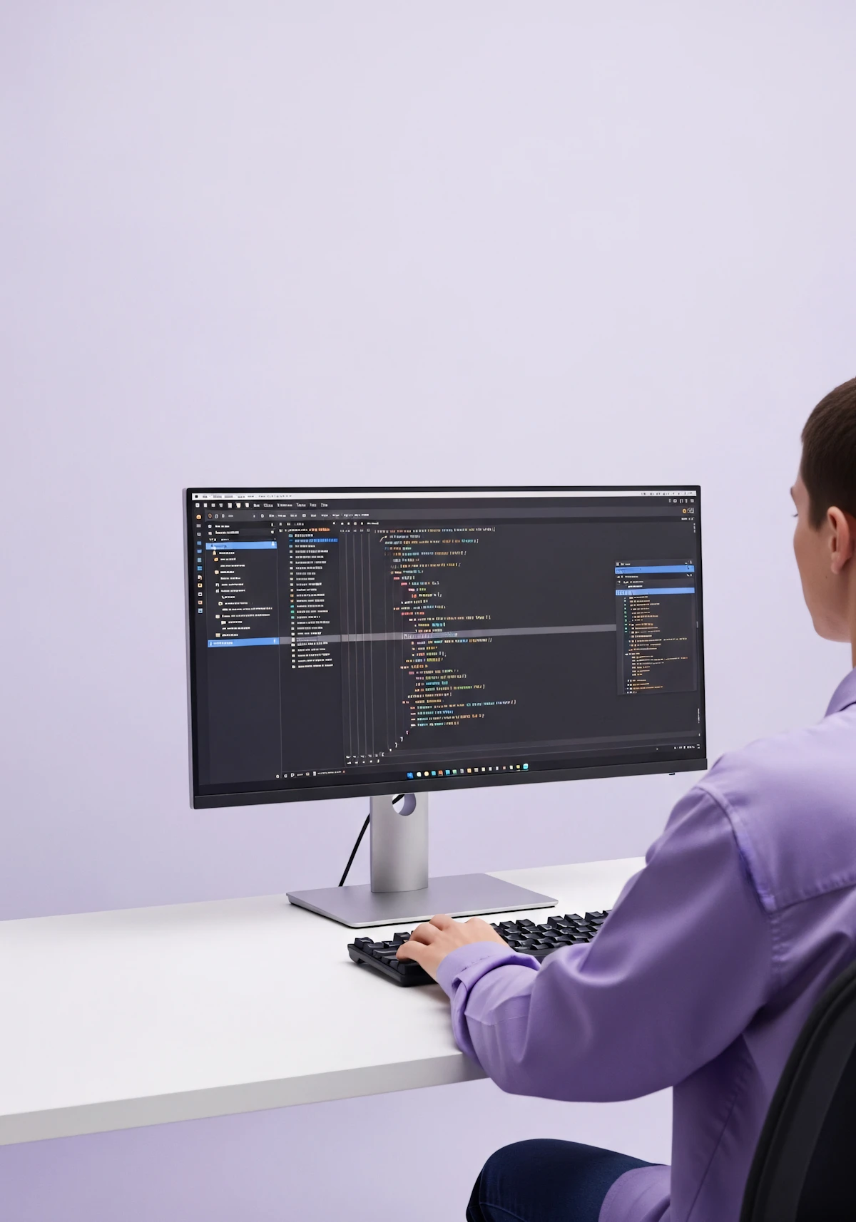 Современная визуальная метафора AI и цифровой работы