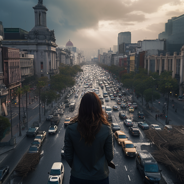 Urban Contemplation at Dusk