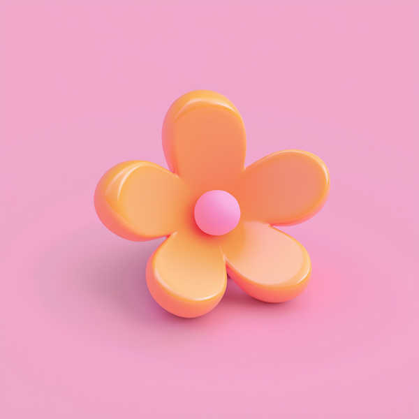 Stylized 3D Flower Model