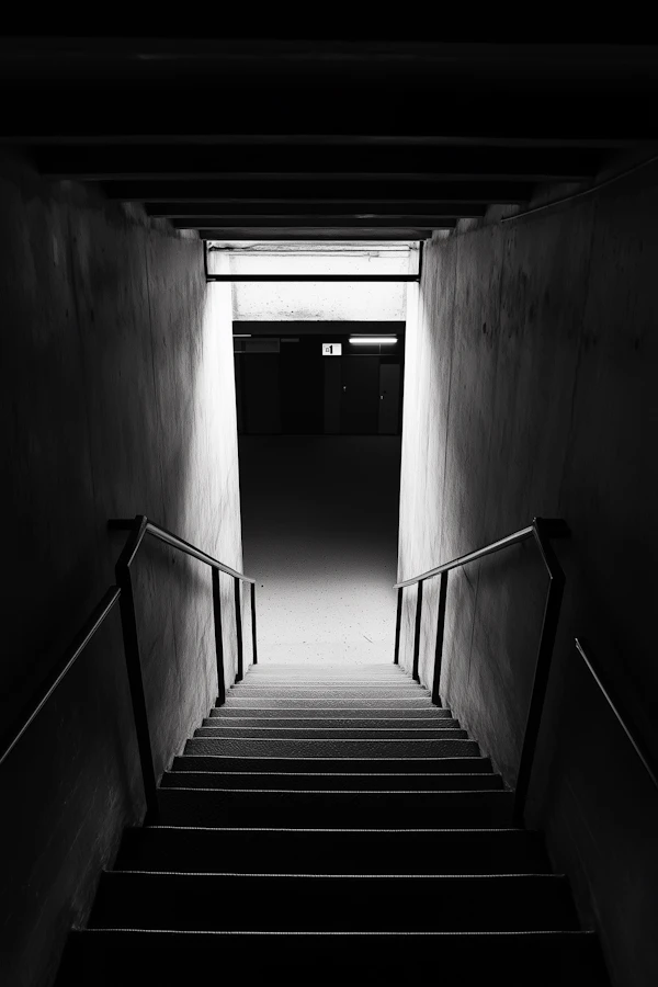 Industrial Staircase Scene