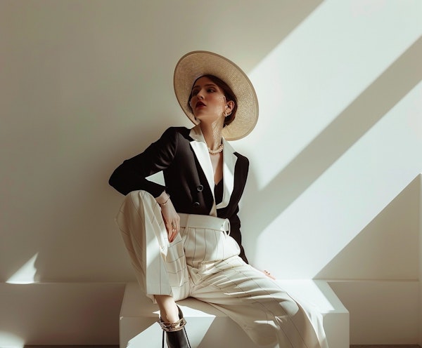 Elegant Woman in Stylish Outfit