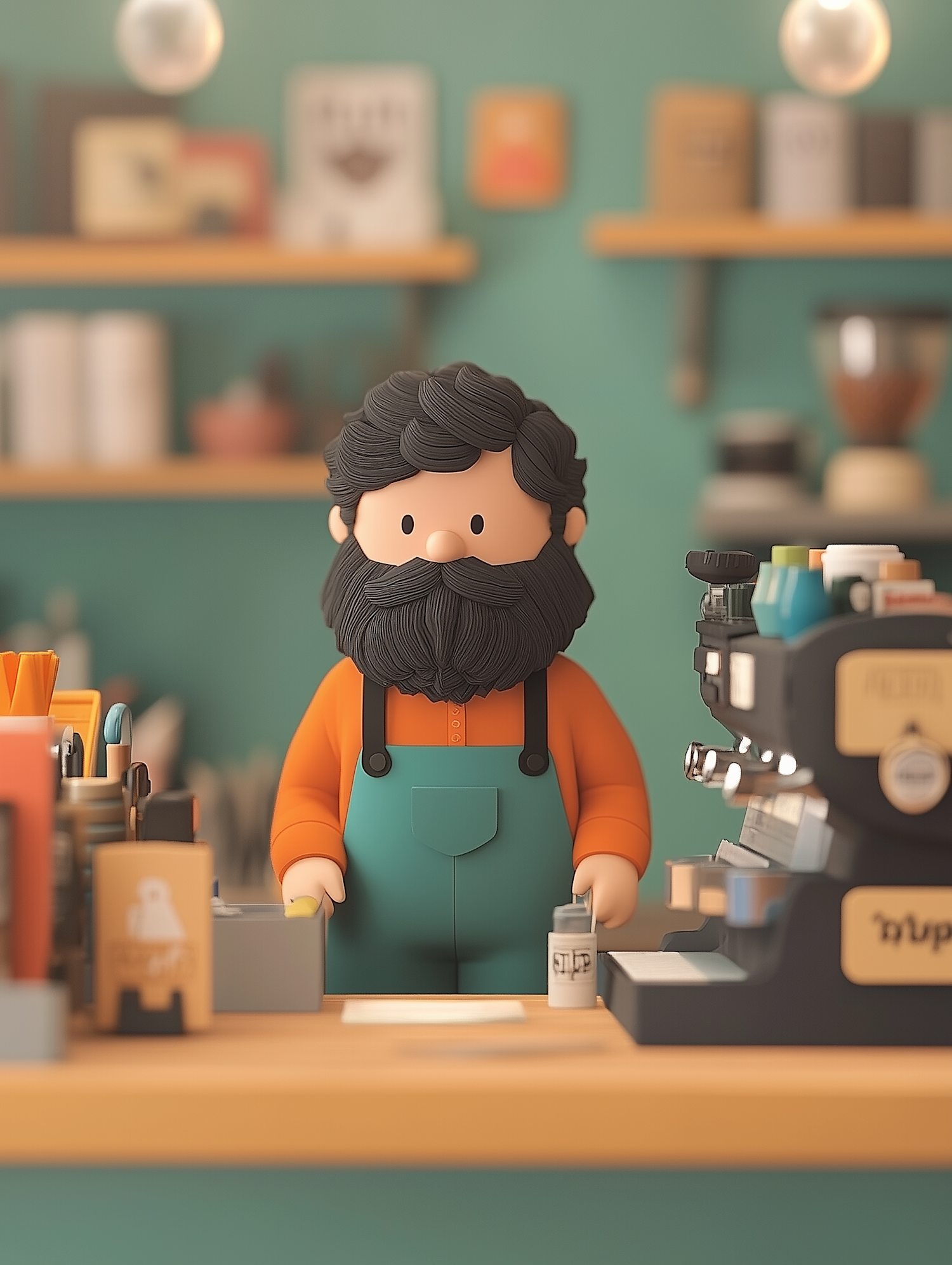 Stylized Toy Figurine Office Worker