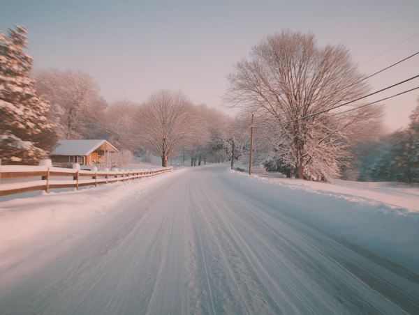 Snow Road Landscape