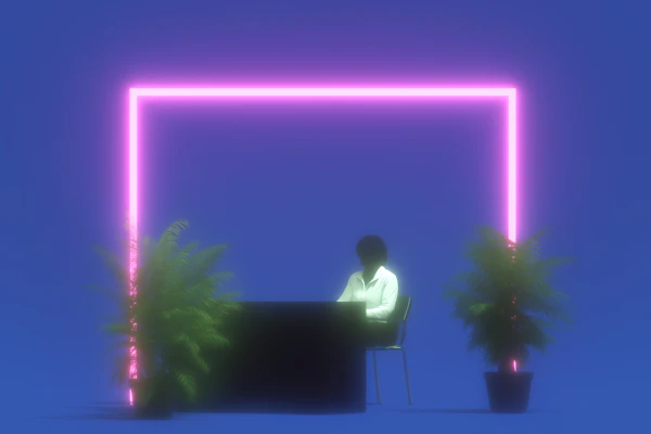 Dreamlike Desk Scene